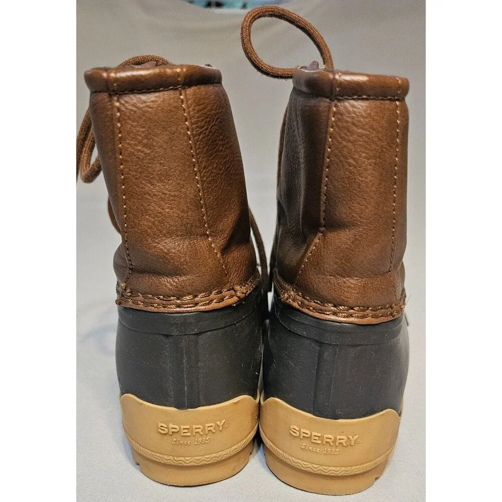 Sperry Youth Port Duck Boots Size 3M Brown Black Non Marking SCK261491 521